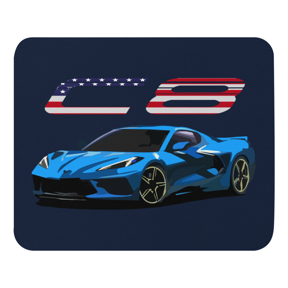 2021 2022 Rapid Blue vette C8 Patriotic Mouse pad