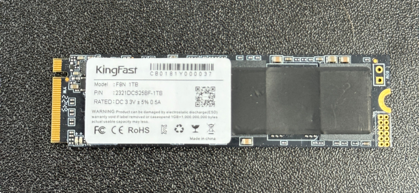 KingFast 1 TB M.2 SSD WINDOWS 11 PRO INSTALLED