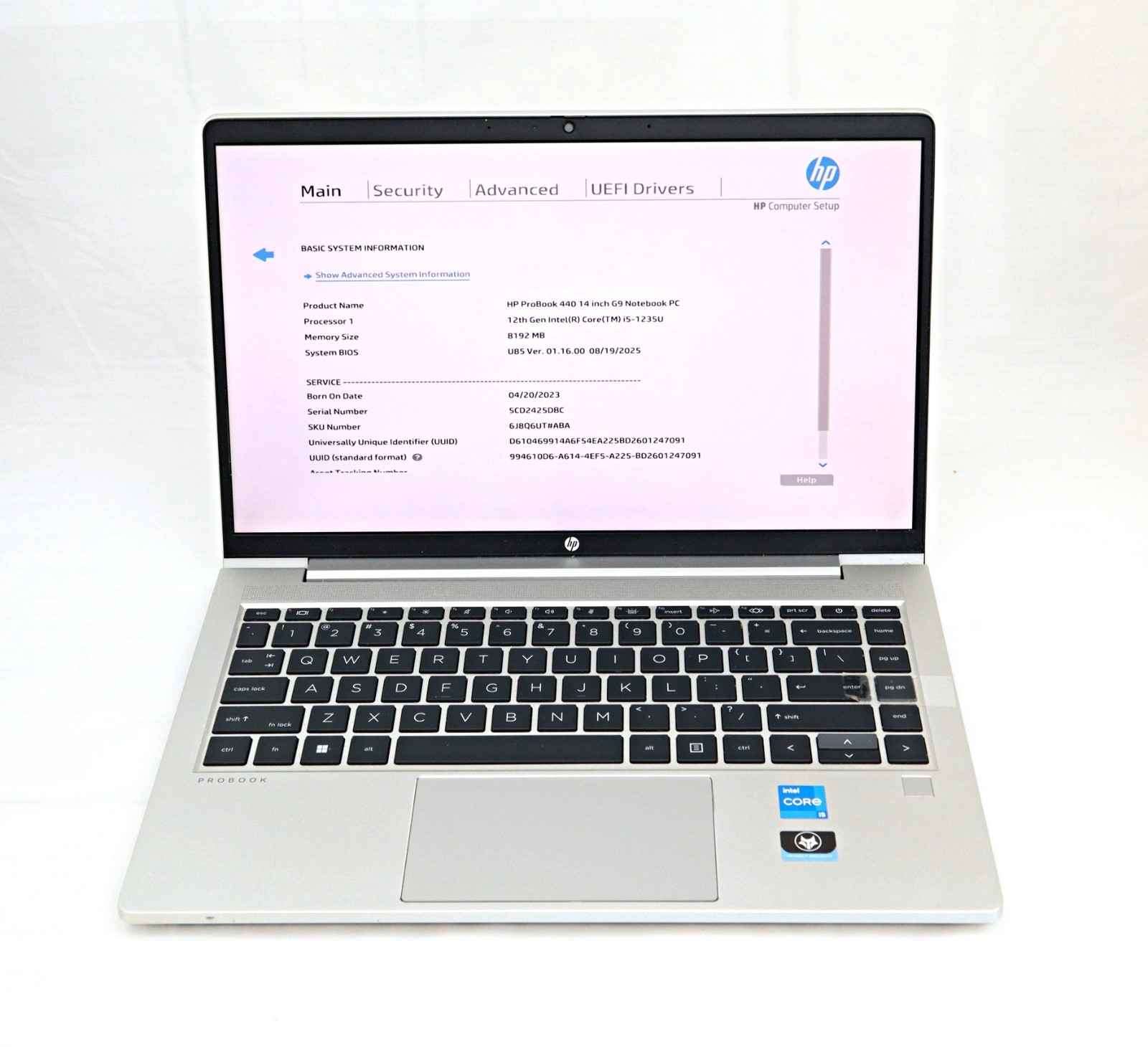 FOR PARTS HP ProBook 440 14inch G9 i5-1235U 8GB RAM NO SSD NO CHARGER