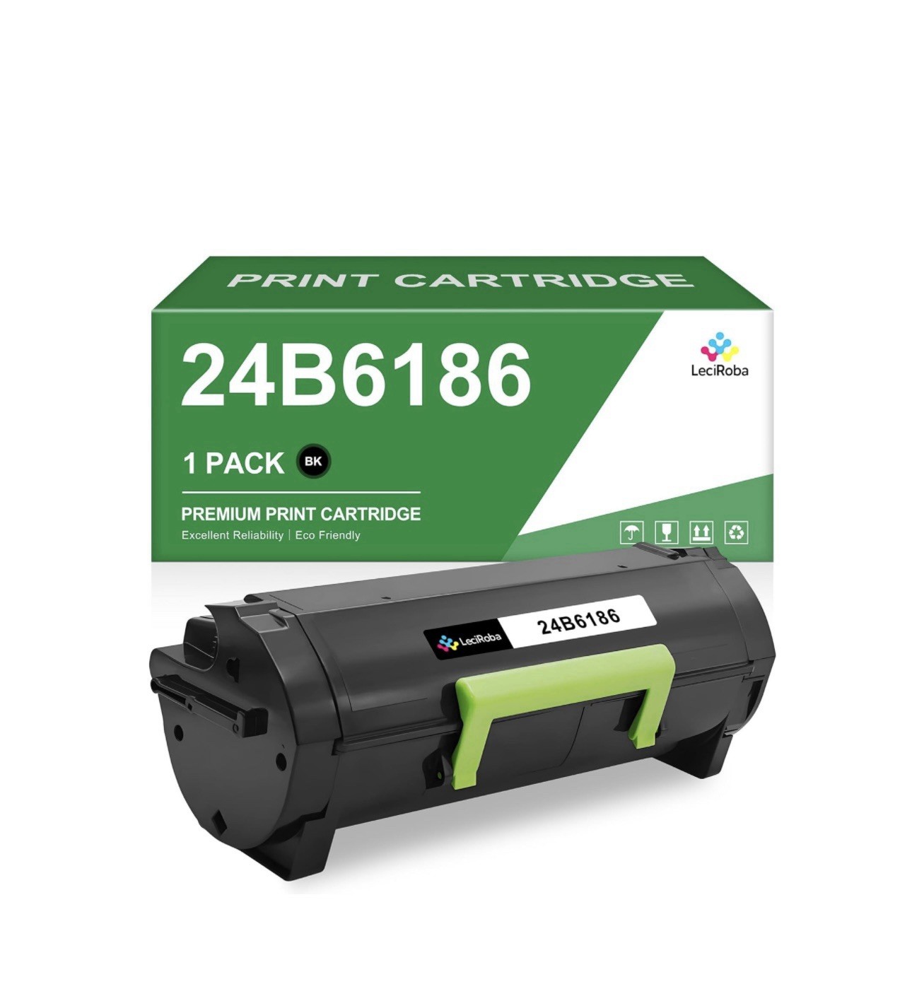 LeciRoba 24B6186 Black High Yield Toner Cartridge Replacement 24B6186