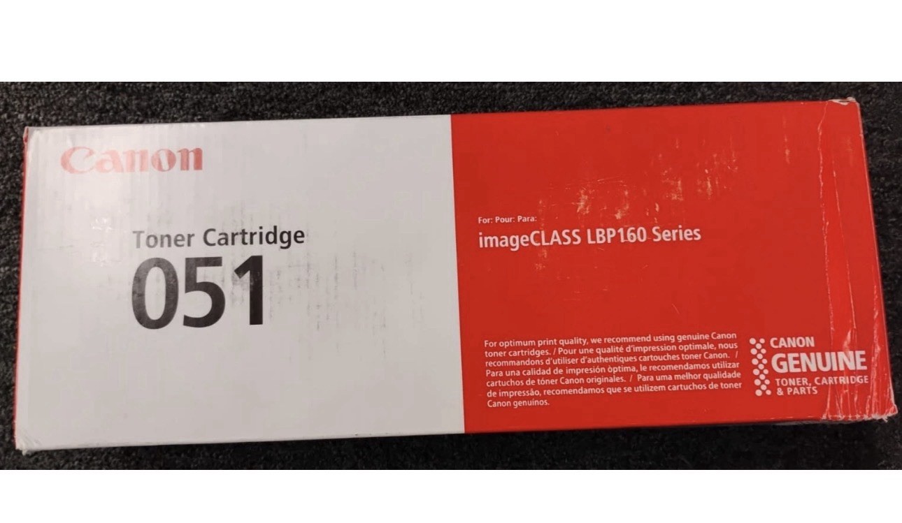Genuine Canon 051 Black Toner Cartridge 2168C001 OEM Standard Yield New Sealed