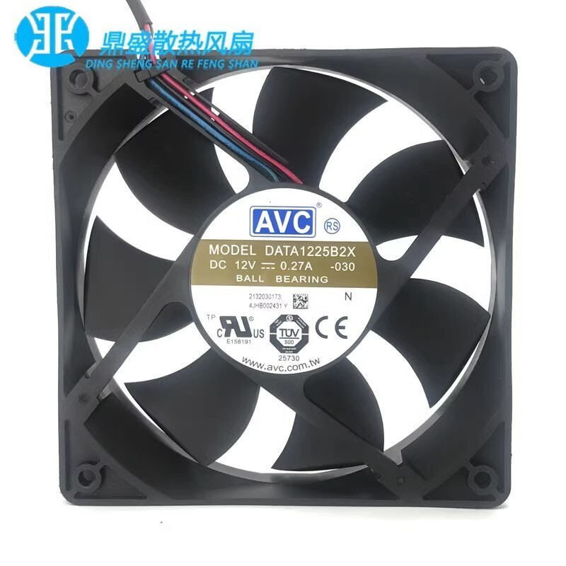 AVC DATA1225B2X 12025 DC12V 0.27A 12CM 3-Wire Cooling Fan