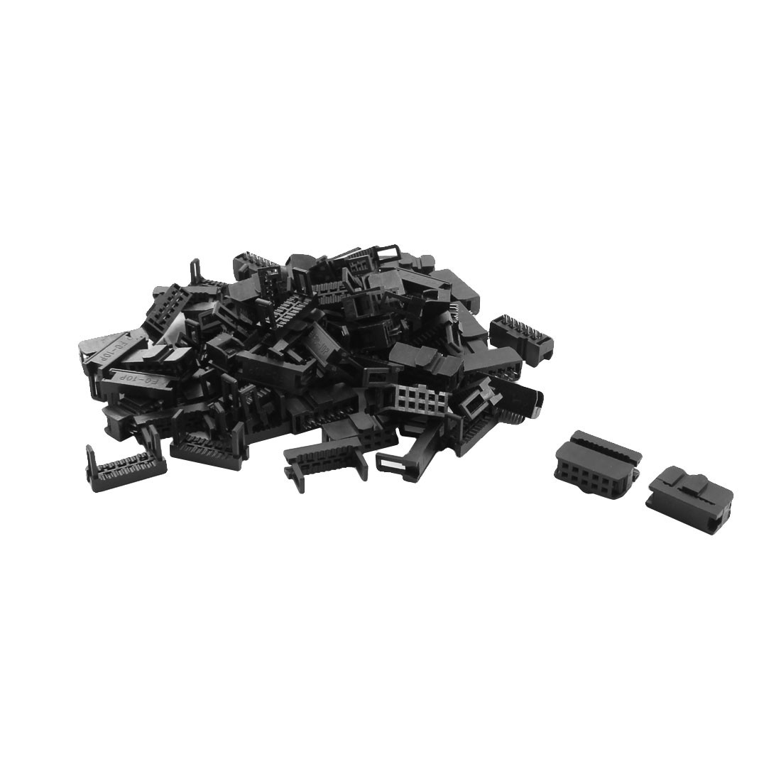 40 Pcs IDC Box Header FC-10P ISP JTAG Socket Connector for Flat Ribbon Cable
