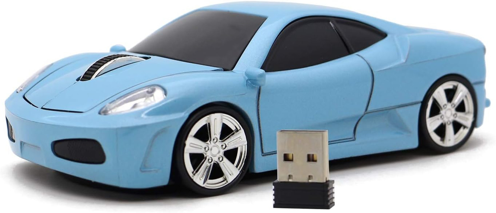 Wireless Mouse Sports Car Mouse USB Computer Mice Optical 2.4Ghz with Headlight