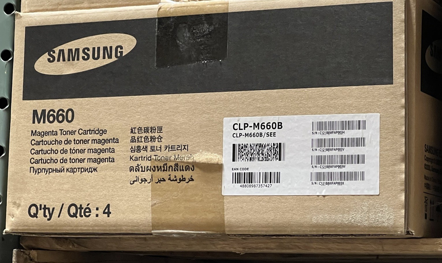 Genuine Samsung CLPM660B / CLP-M660B Magenta Toner