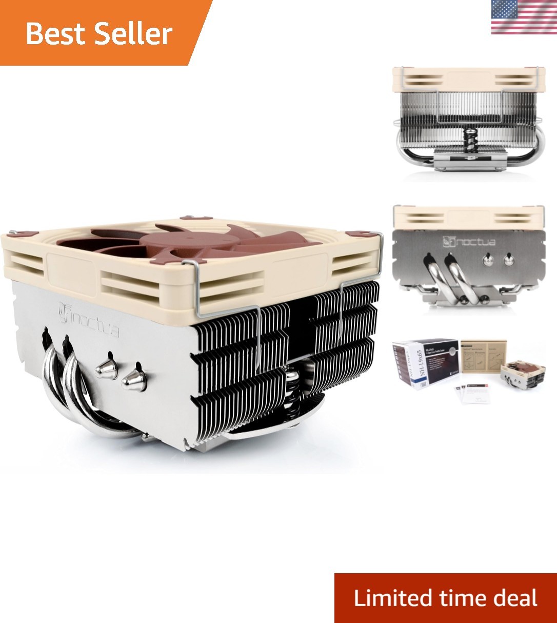 Noctua NH-L9x65,  Low-Profile CPU Cooler 65mm, Brown