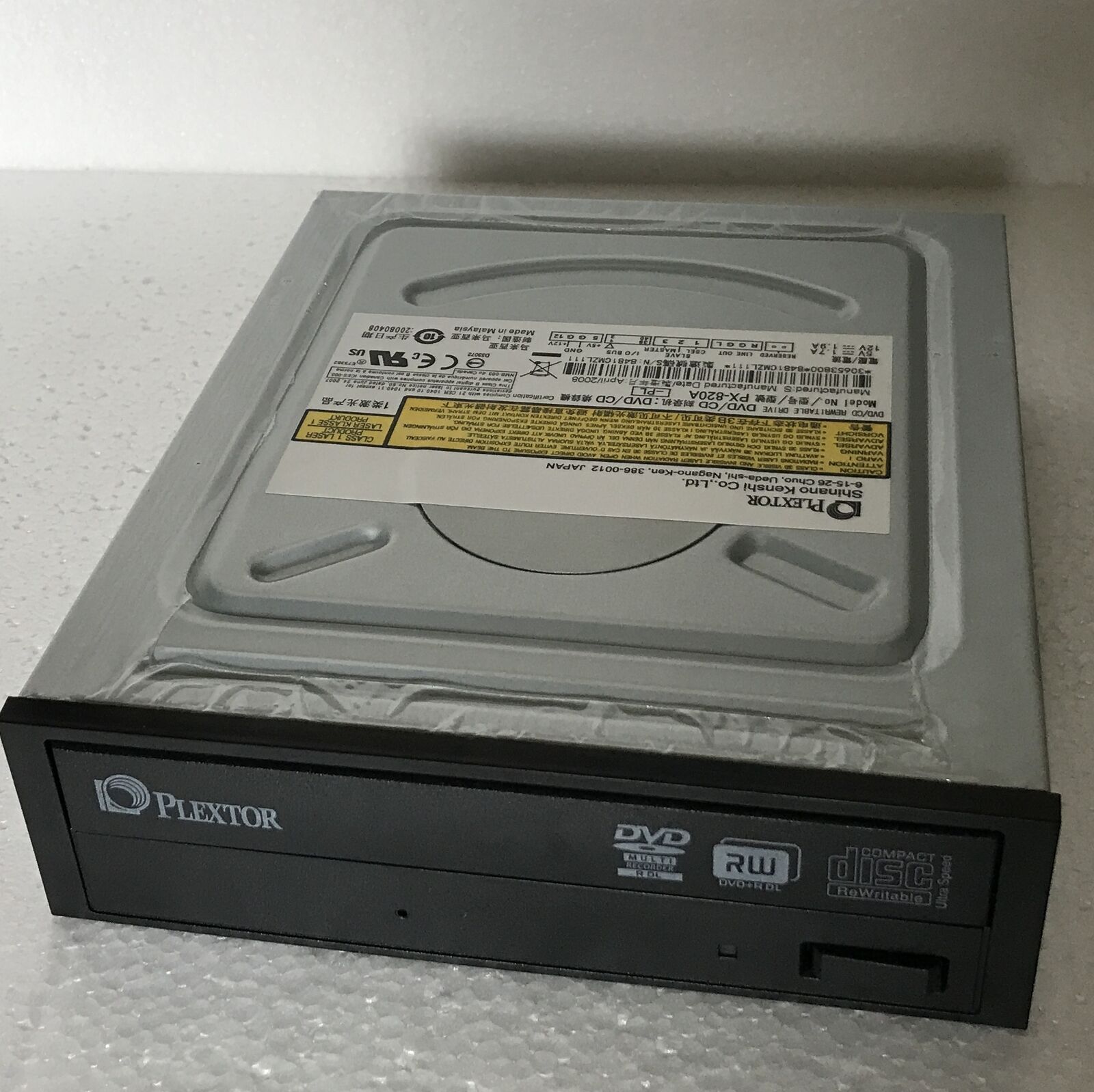 1PCS NEW FOR PLEXTOR PX-820A IDE/ parallel port DVD burner optical drive black