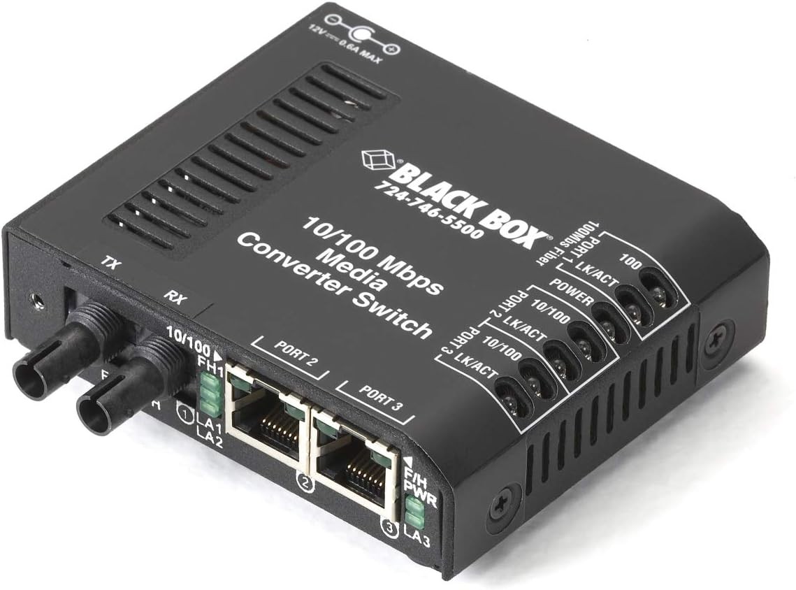 NEW Black Box LBS005A 5-Port 10/100 Fast Ethernet USB Powered Switch