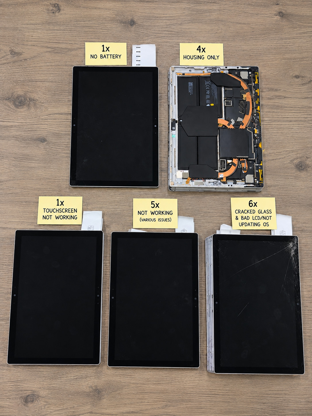 Lot of 17 Microsoft Surface Pro 5 i5 8GB 256GB SSD Tablets – FOR PARTS OR REPAIR