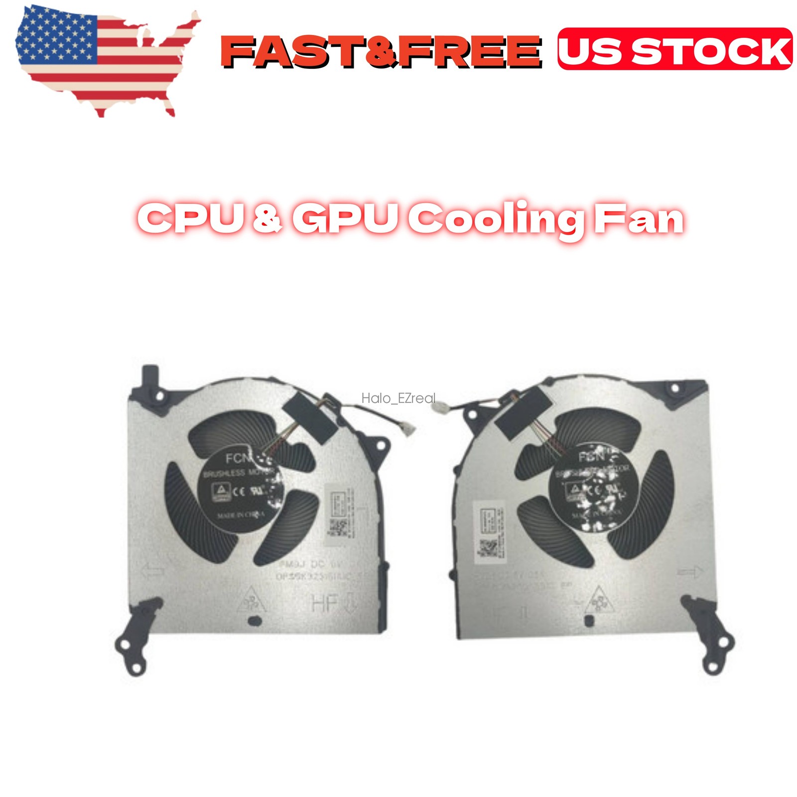 CPU/GPU Cooling Fan Fit For Lenovo Legion 5 5I 15IMH05 15IMH05H 15ARH05 15ARH05H