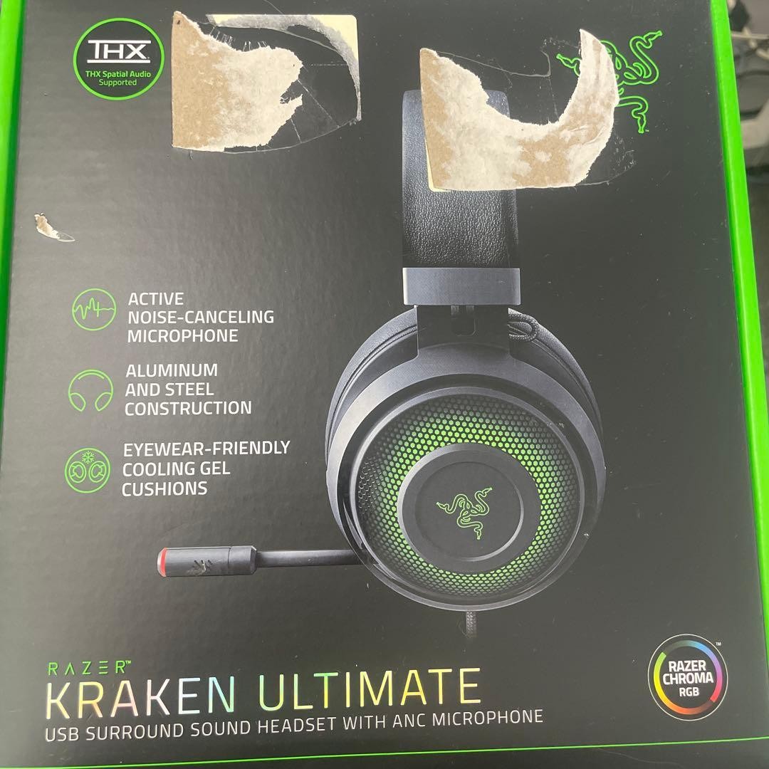 Razer Kraken Ultimate USB Gaming Headset THX Spatial Audio Cooling Gel Mint