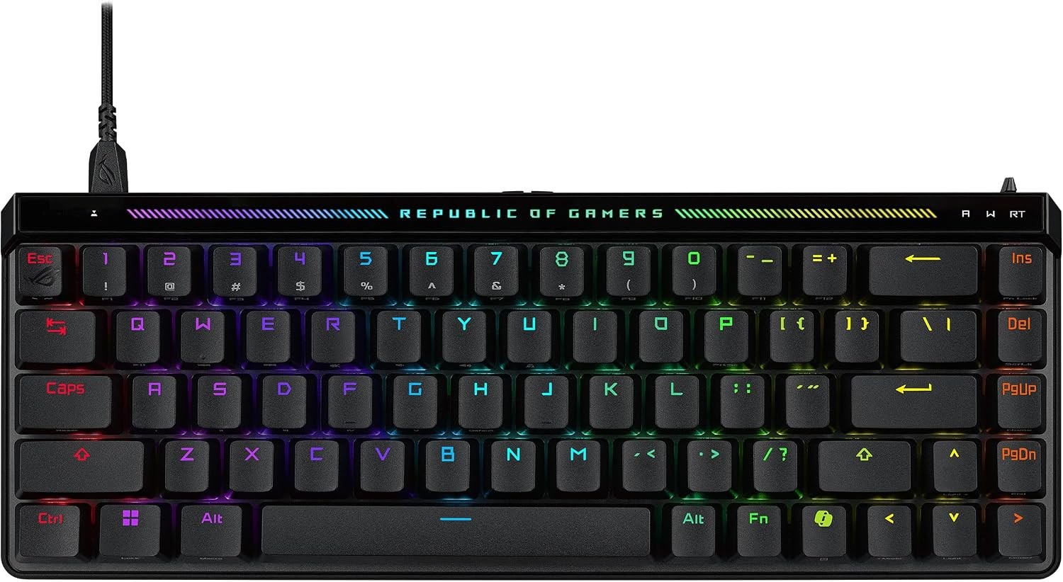 ASUS ROG Falchion Ace HFX 65% gaming keyboard with ROG HFX magnetic switches