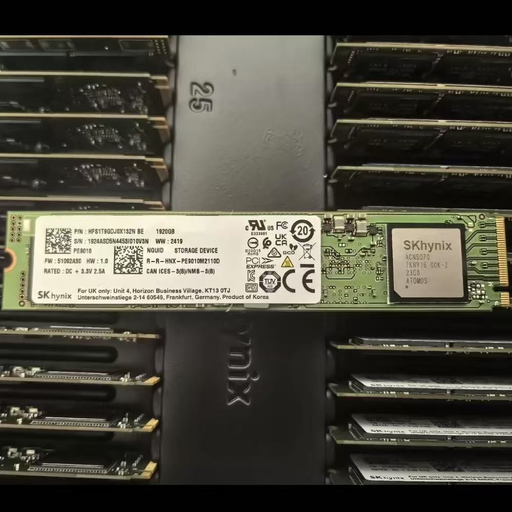 1.92TB SSD SK hynix PE9010 M.2 NVME 22110 PCIE3.0 HFS1T9GDJ0X132N BE FW:51092A30
