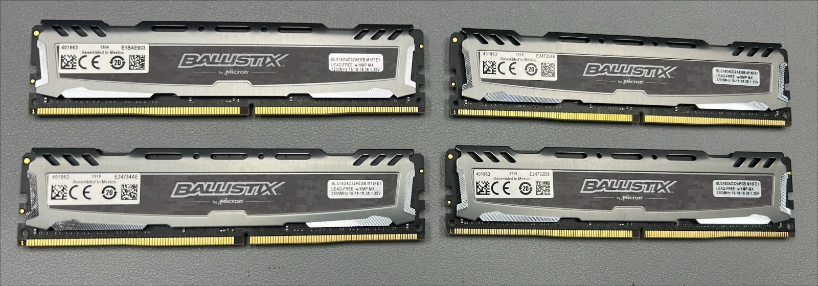 Crucial Ballistix Sport 64GB (4x16GB) DDR4 RAM 3200MHz (BLS16G4D32AESB.M16FE1)
