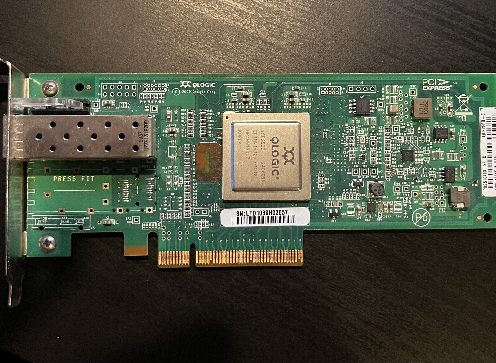 QLOGIC QLE2560-E PCI-E 8GB/S SINGLE PORT HBA CARD LOW PROFILE