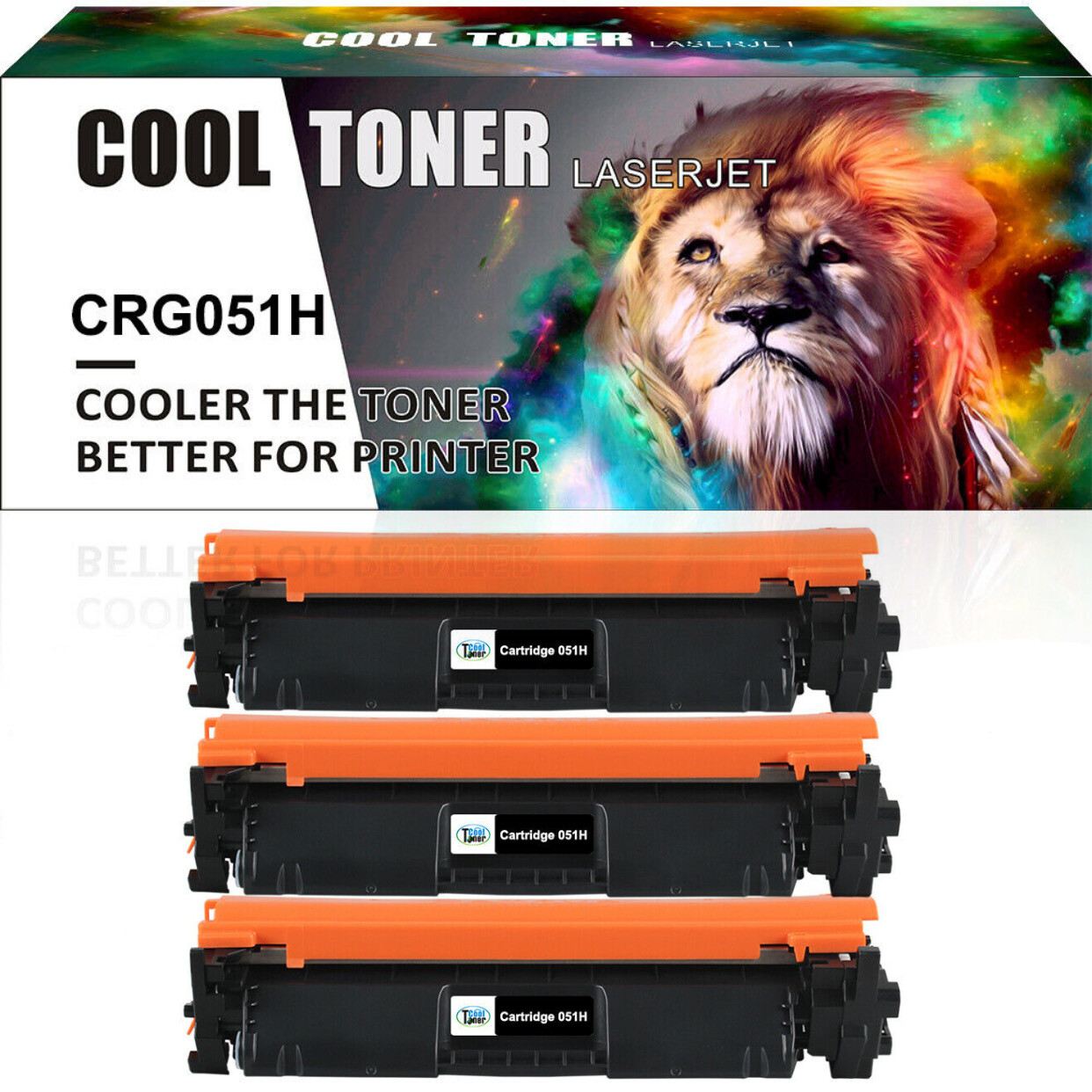 3PK CRG-051H Toner Cartridge for Canon 051 H imageCLASS MF264dw MF269dw LBP162dw