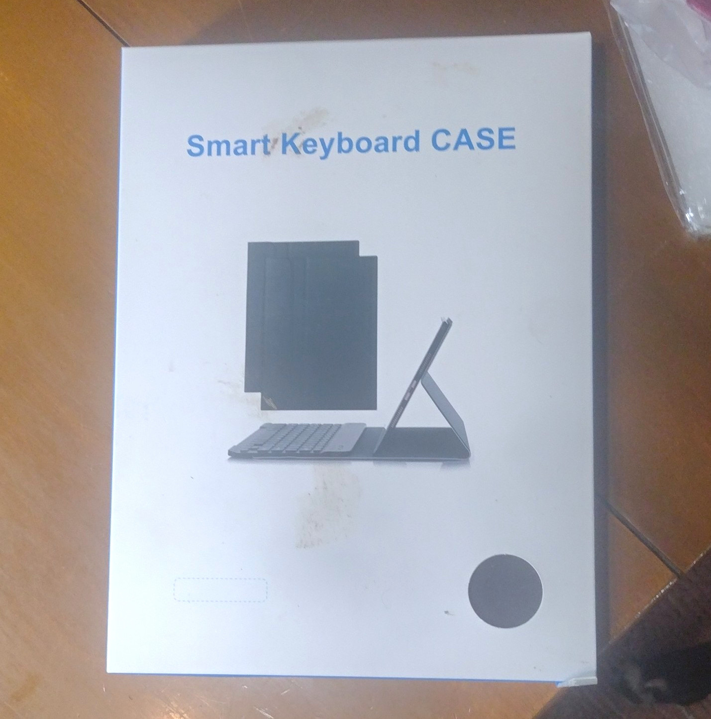 Smart Keyboard CASE Gray PU Leather Folio, Magnetic Detachable Stand