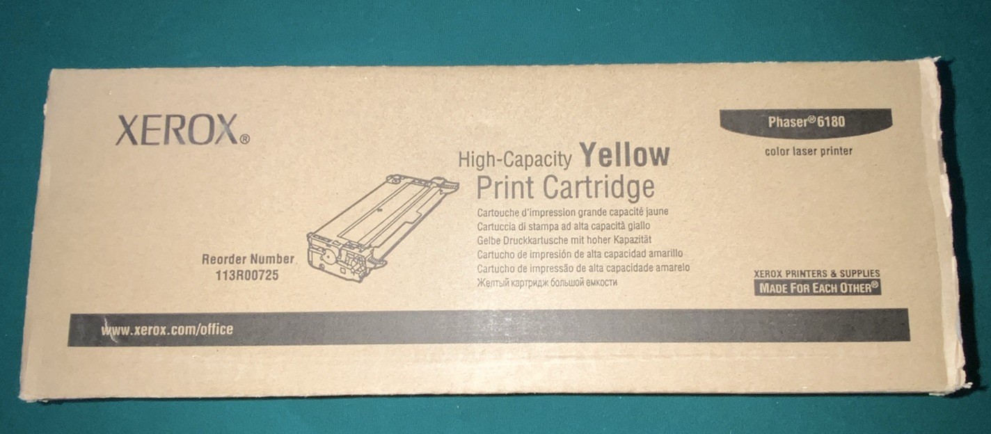 Xerox Phaser 6180 High Yield Yellow Laser Toner Cartridge 113R00725 CT350473