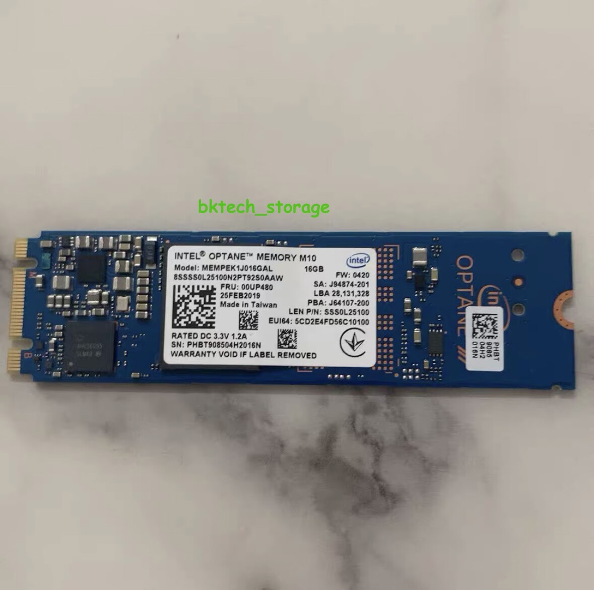 Intel Optane Memory M10 16GB SSD M.2 2280 MEMPEK1J016GAL PCIe 3.0 3D Xpoint NVMe