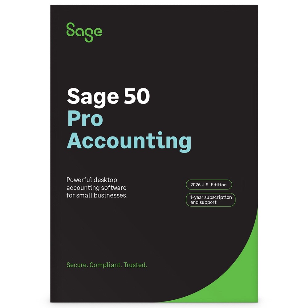 Sage 50 Accounting Software Pro 2026-2027 1 Year Subscription