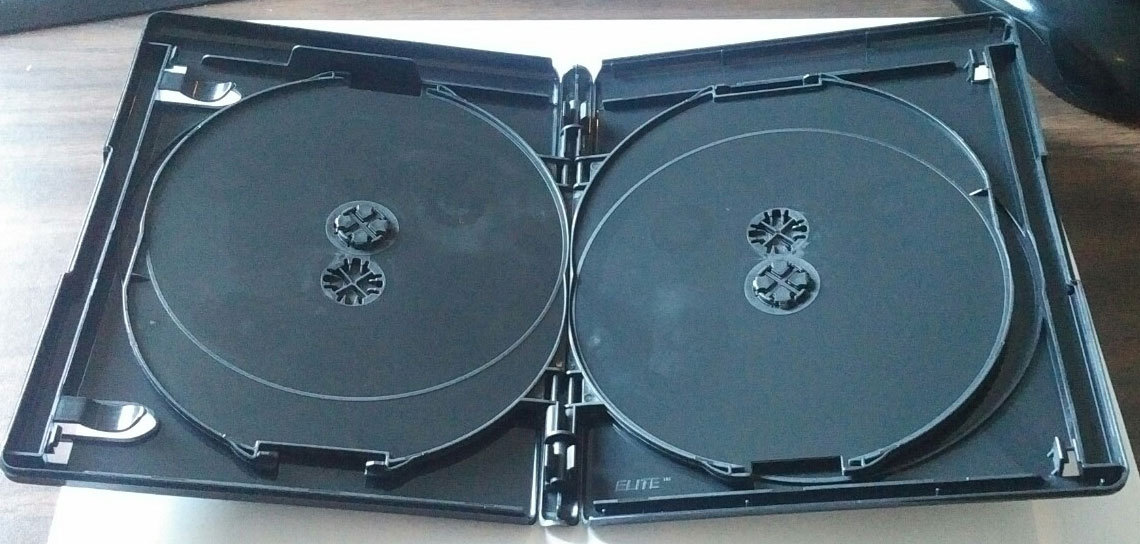 NEW Black 1 PK 15mm VIVA ELITE Blu-Ray Replace Case Hold 4 Discs (4 Tray) 