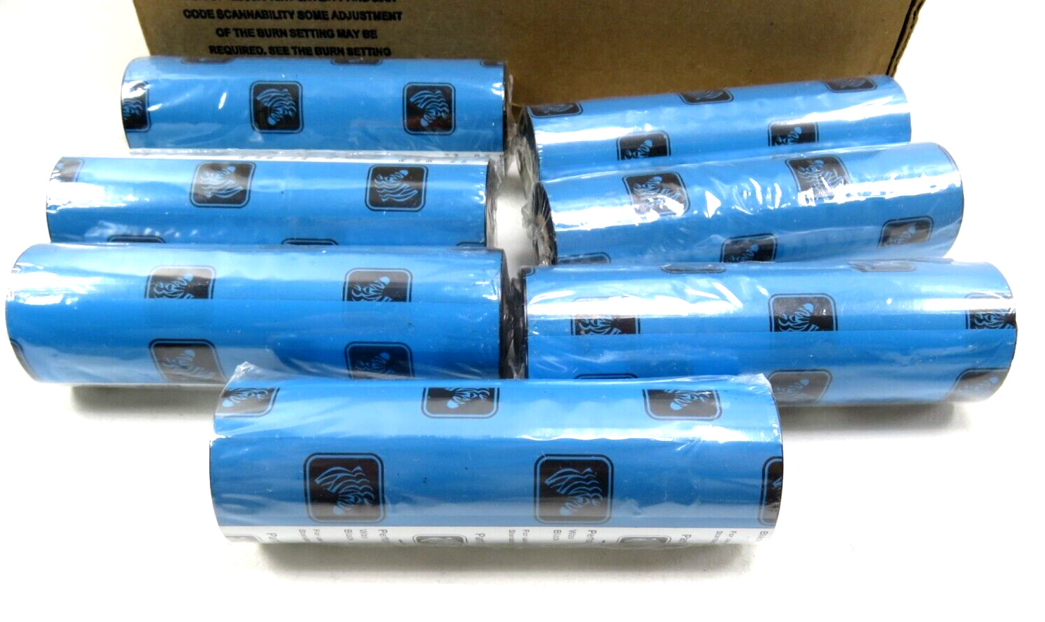 Lot of 7 Zebra 05319GS11007 Performance Black Wax Ribbon  (New)