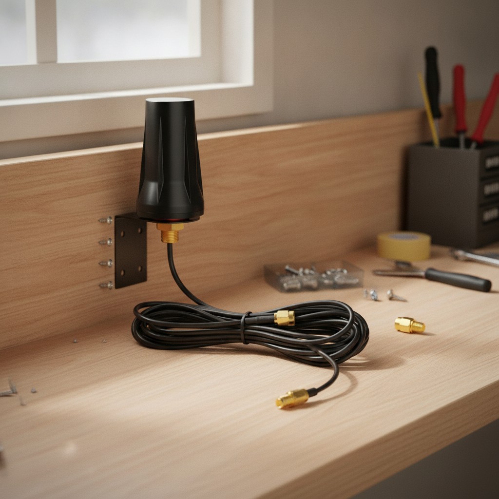 Versatile 4G LTE Antenna with 10 Ft Cable - Compatible with All Major Carriers