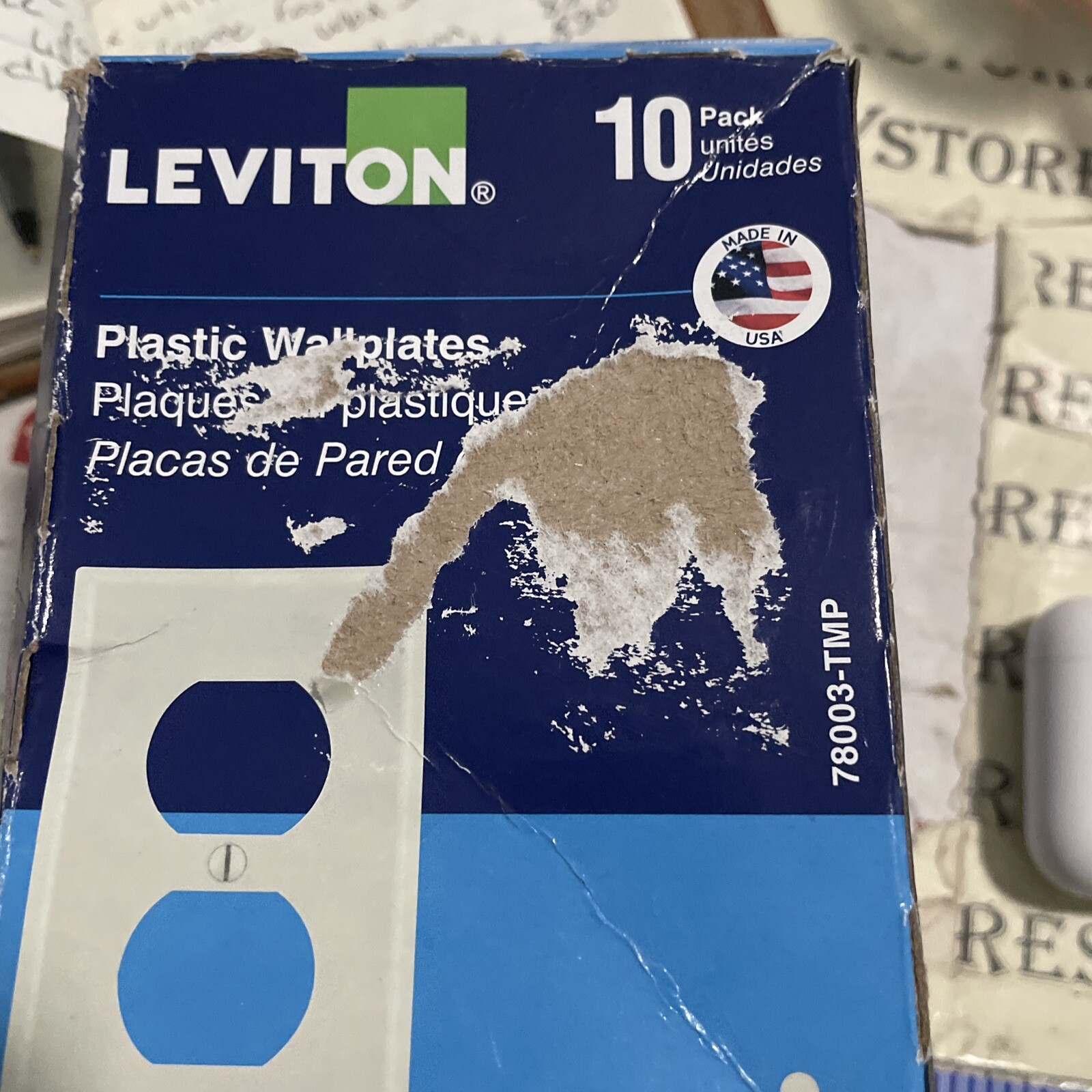10 Pack Leviton M56-78003-TMP Plastic Wall Plate Light Almond Made In USA 🇺🇸
