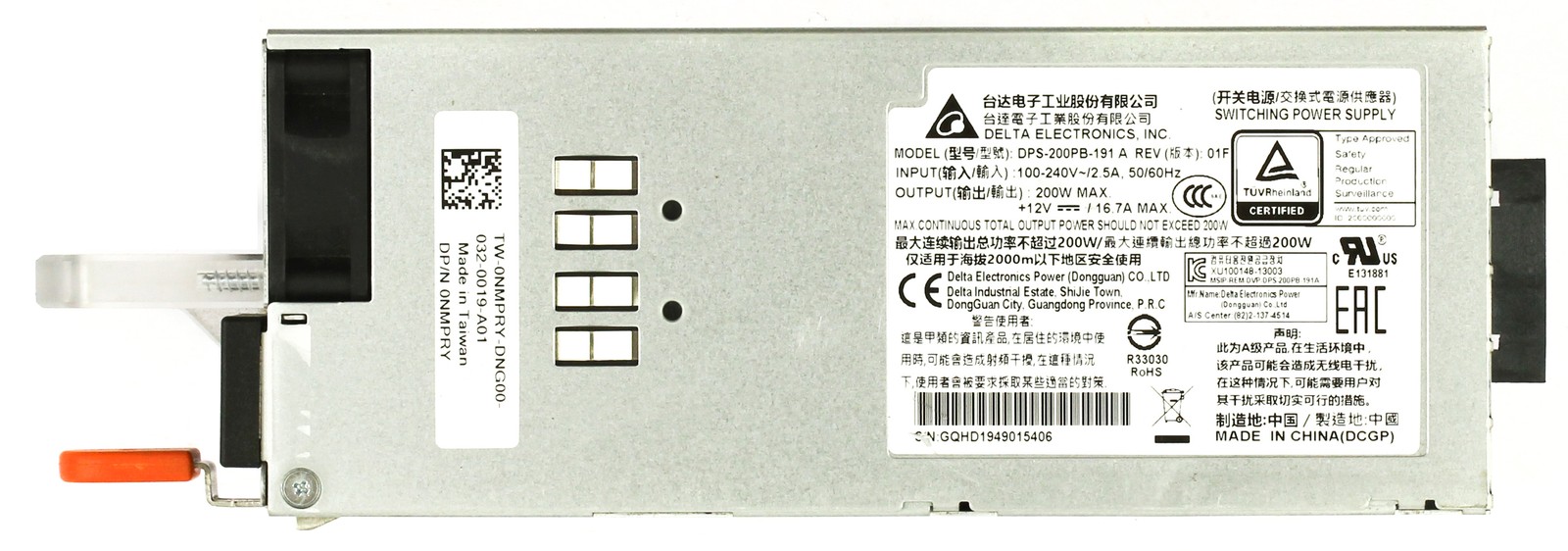 DELTA DPS-200PB-191 Power Supply 200W