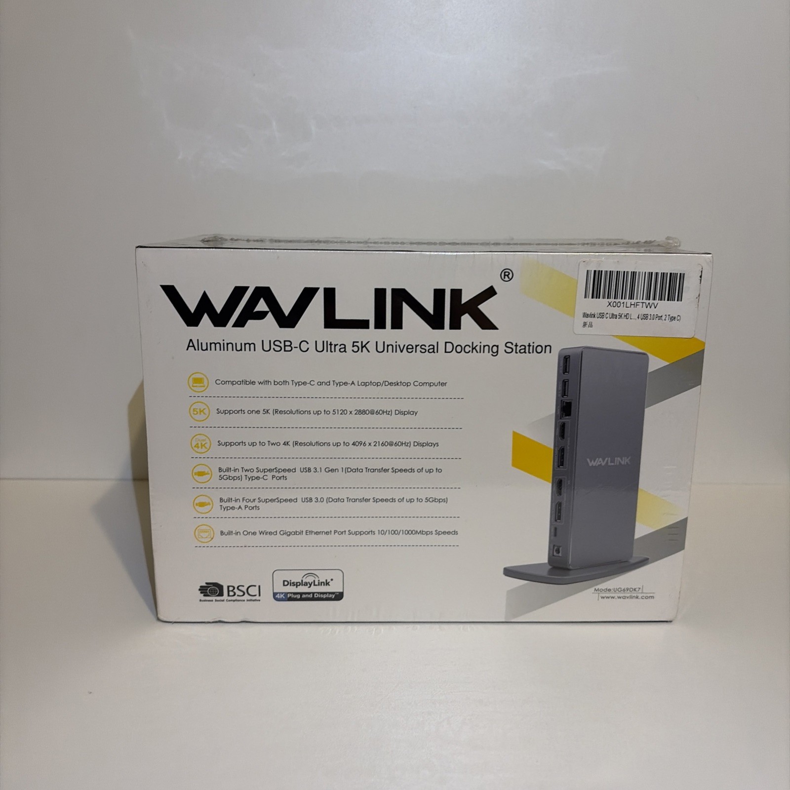 Brand New, Sealed Wavlink WL-UG69DK7 USB-C Dual 4K Universal Docking Station.
