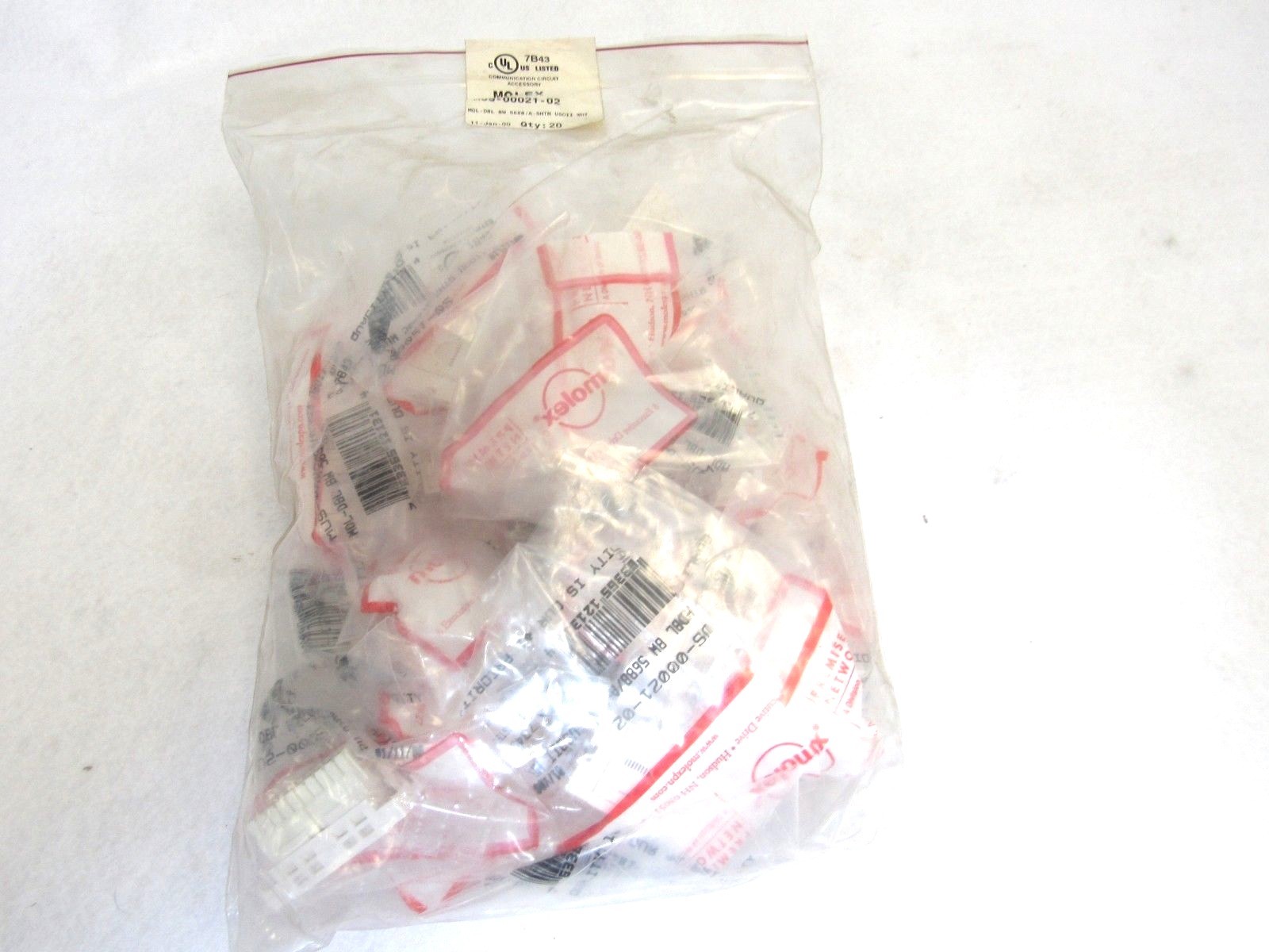 Molex (Lot of 20) Premise Networks MUS-00021-02 Cat5e UTP Mod Snap Modules 64-6
