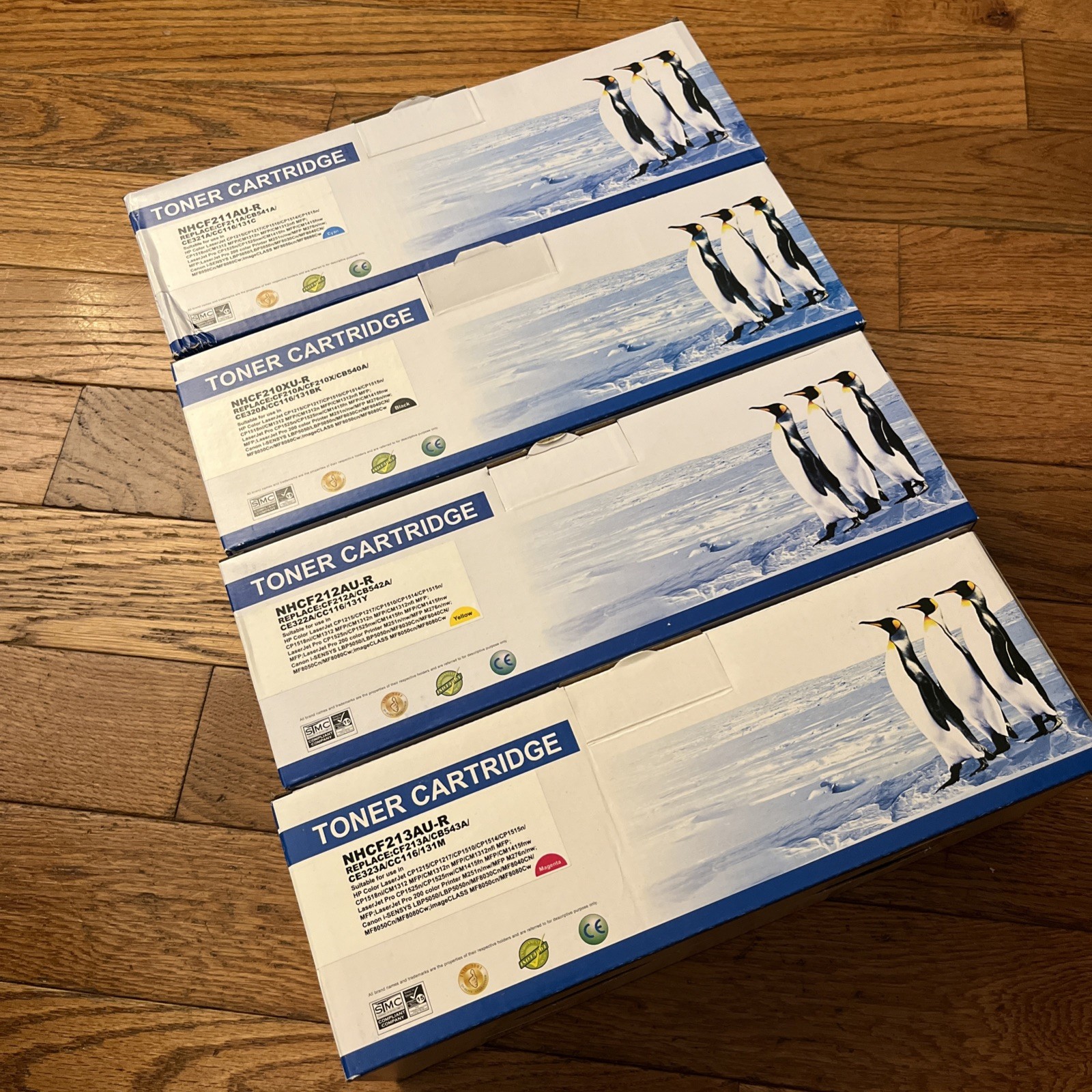 Lot of 4 NHCF211AU-R Replacement Toner Cartridge for HP Mixed Color Lazer Pro