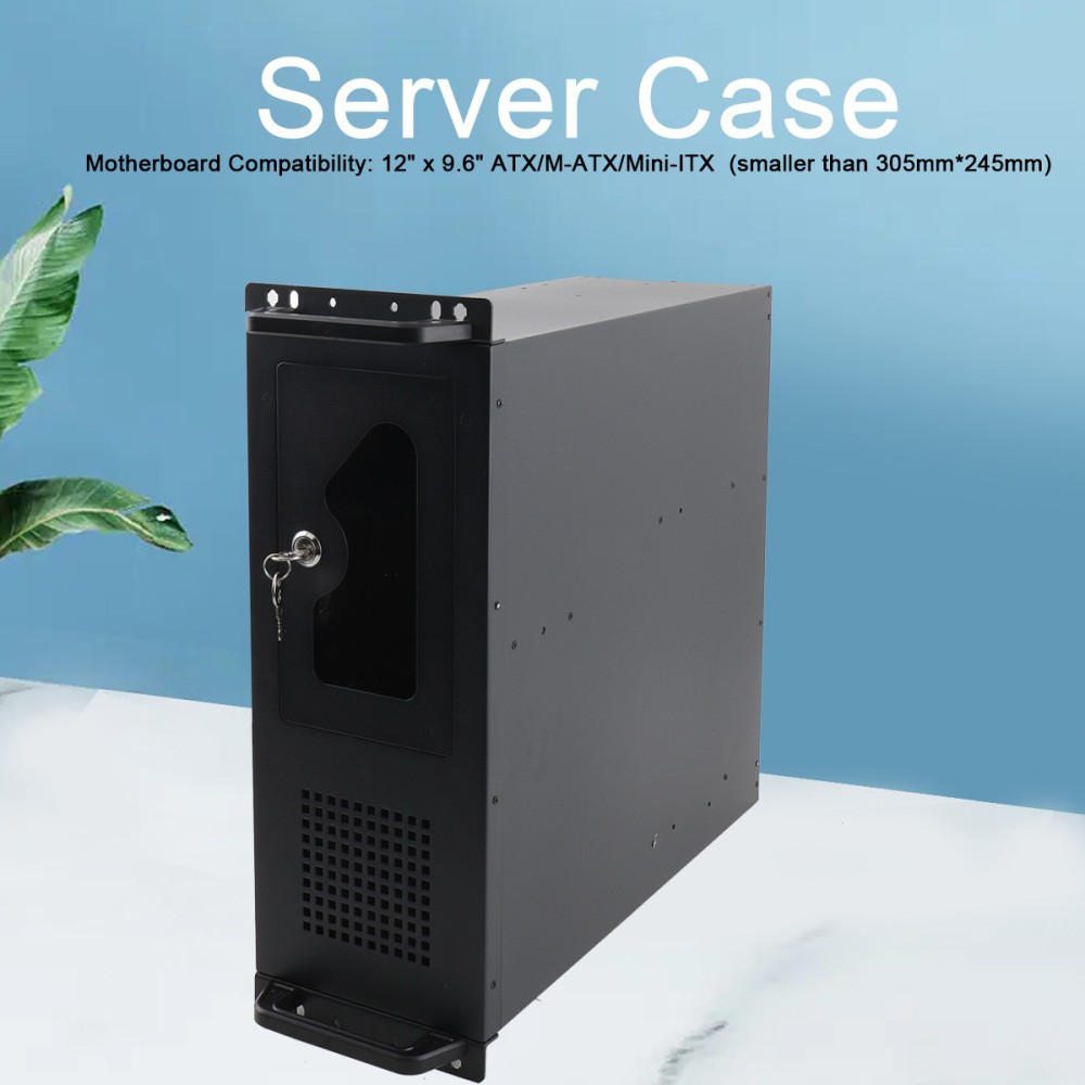 4U Rackmount Industrial Server/Computer Case 7 3.5' HDD Drive Bays with Fan