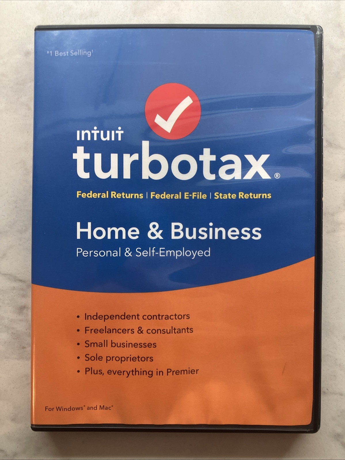 2018 TurboTax Home & Business federal & state tax return for PC & Mac CD USED #7
