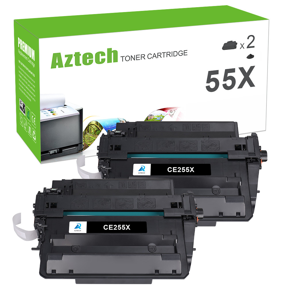2pk Ce255x 55x Toner Compatible with Hp Laserjet MFP M525DN M525F M521DN P3015X