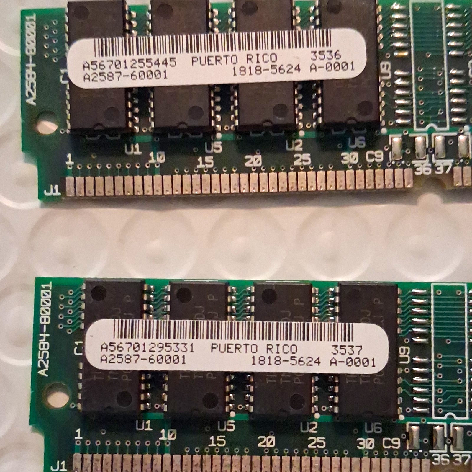 HP 8MB Kit (2x4MB) 72-Pin SIMM EDO RAM 70ns 1Mx32 1818-5624 A2587-60001