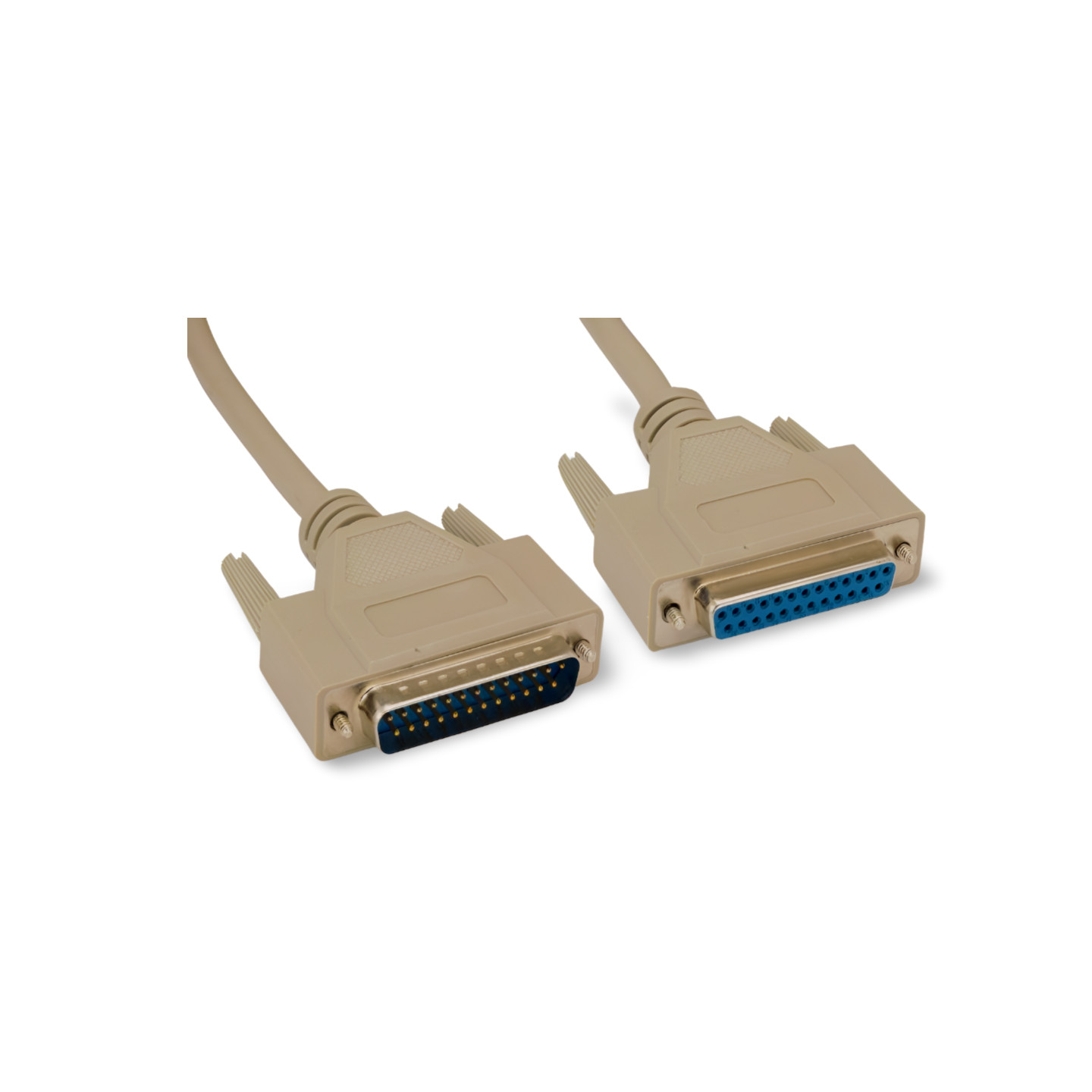 10ft DB25 Male to DB25 Female Cable Beige Extension - Beige