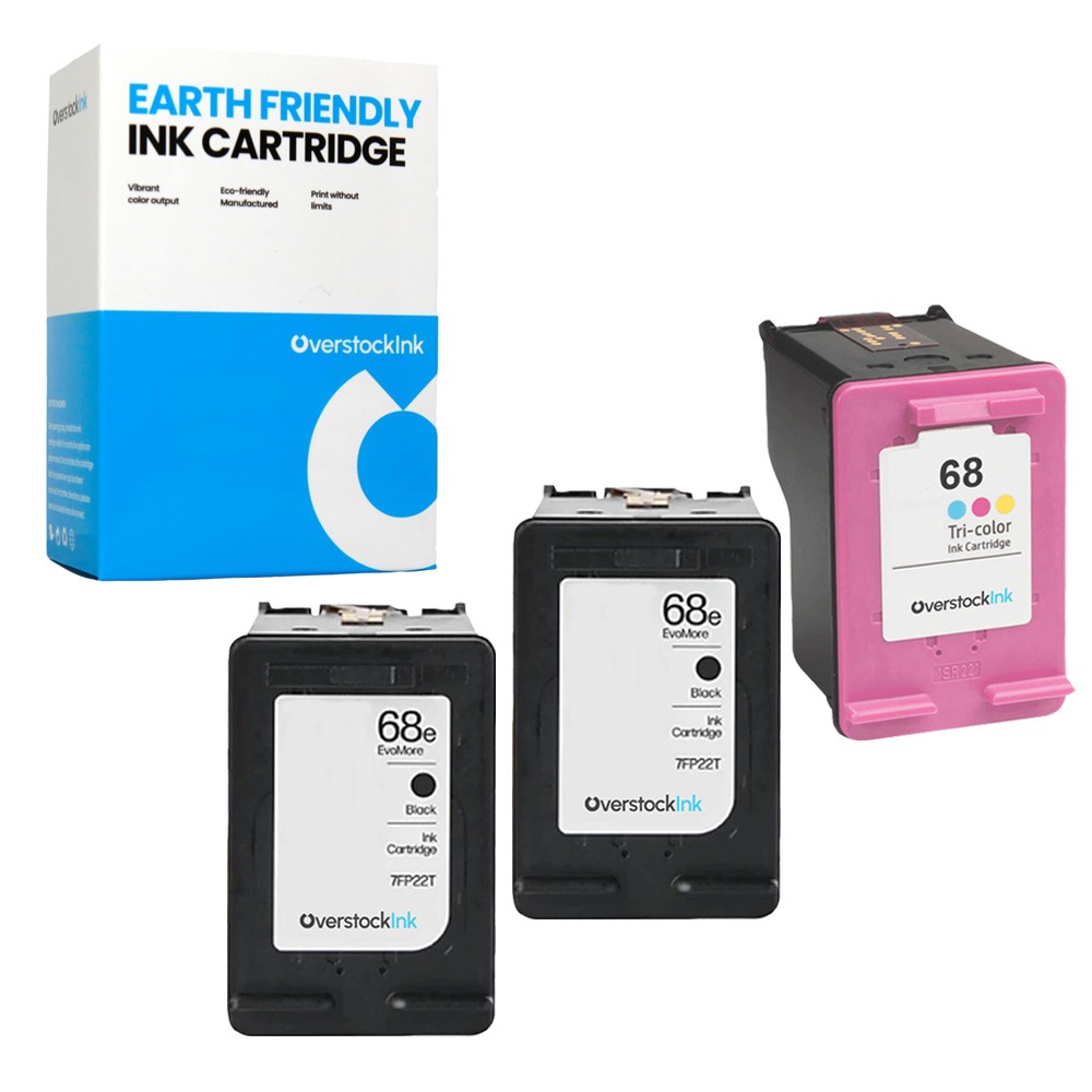 OSI 3-Pack Compatible 68e 68 Ink Cartridges for HP ENVY 6155e 6555e