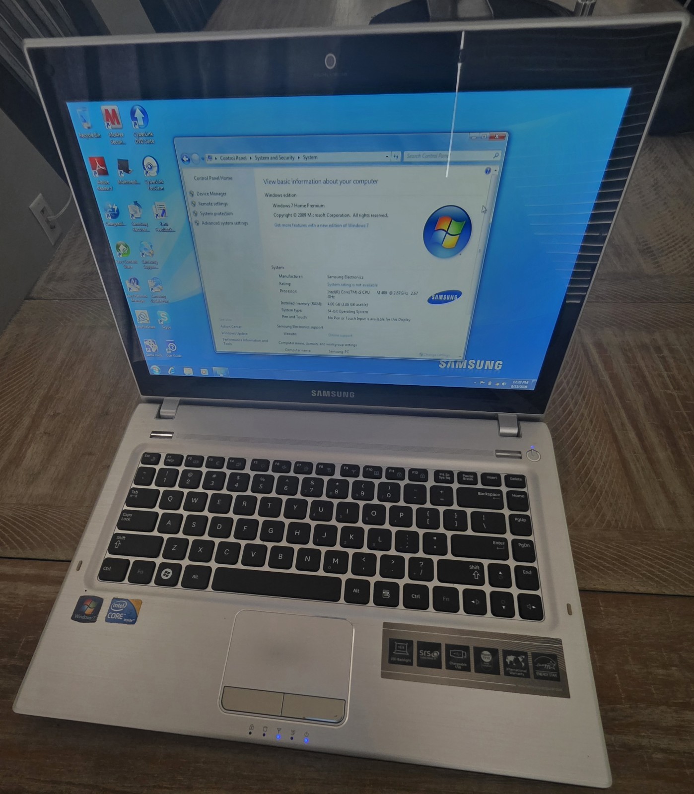 Samsung NP-Q430 Laptop, i5-M480 2.67GHz