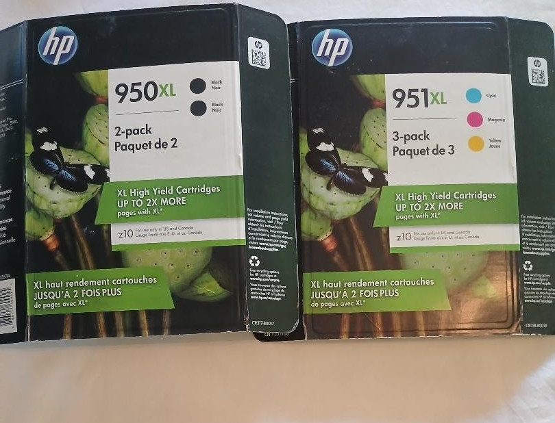 1/2020 5-PACK HP NEW GENUINE 950XL Black & 951XL Color Inks OJ PRO 8630 *Open