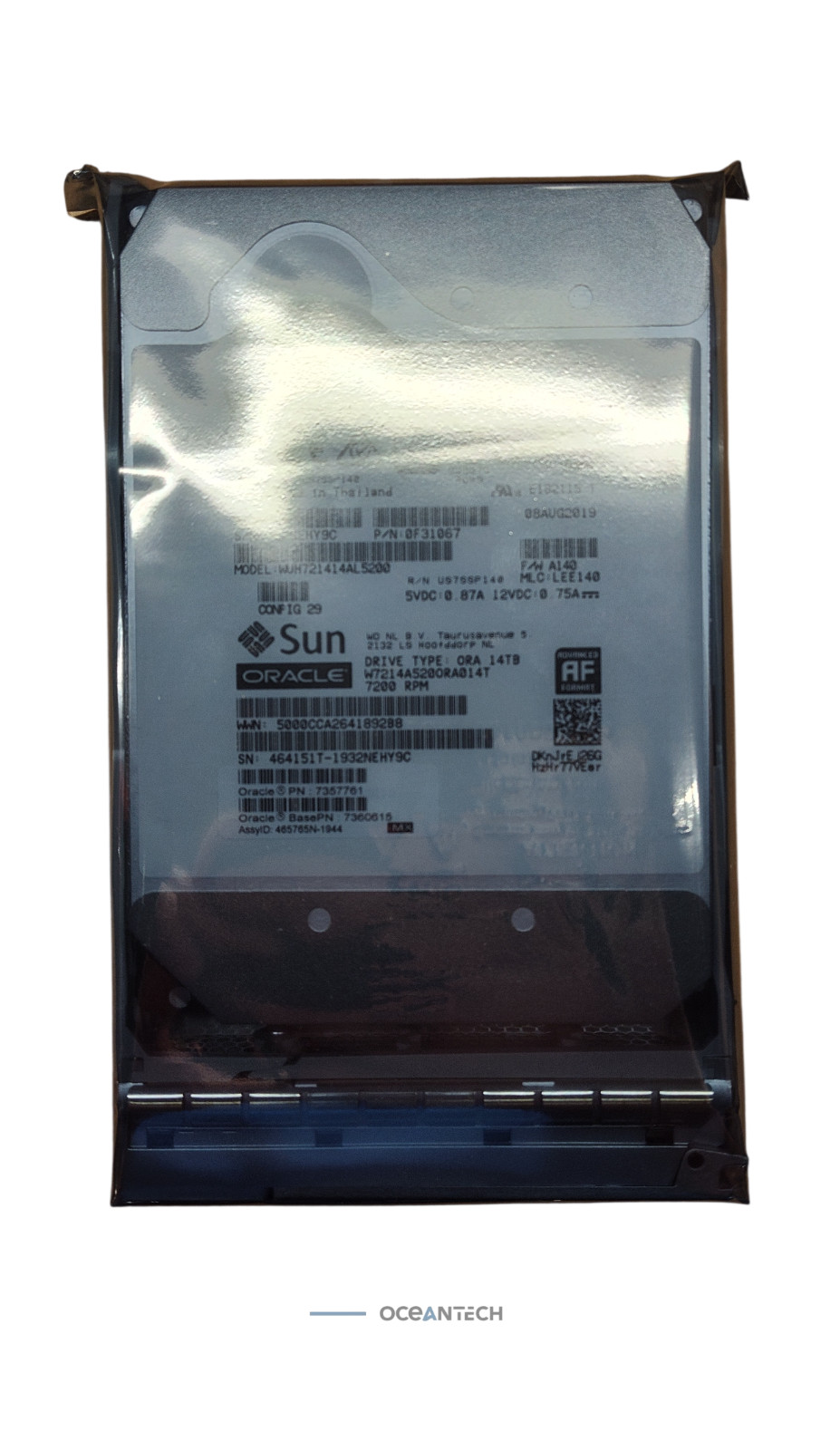 7357761 7358057  Sun Oracle 14TB 7.2K SAS 12Gb/s 3.5in ENT HDD WUH721414AL5200