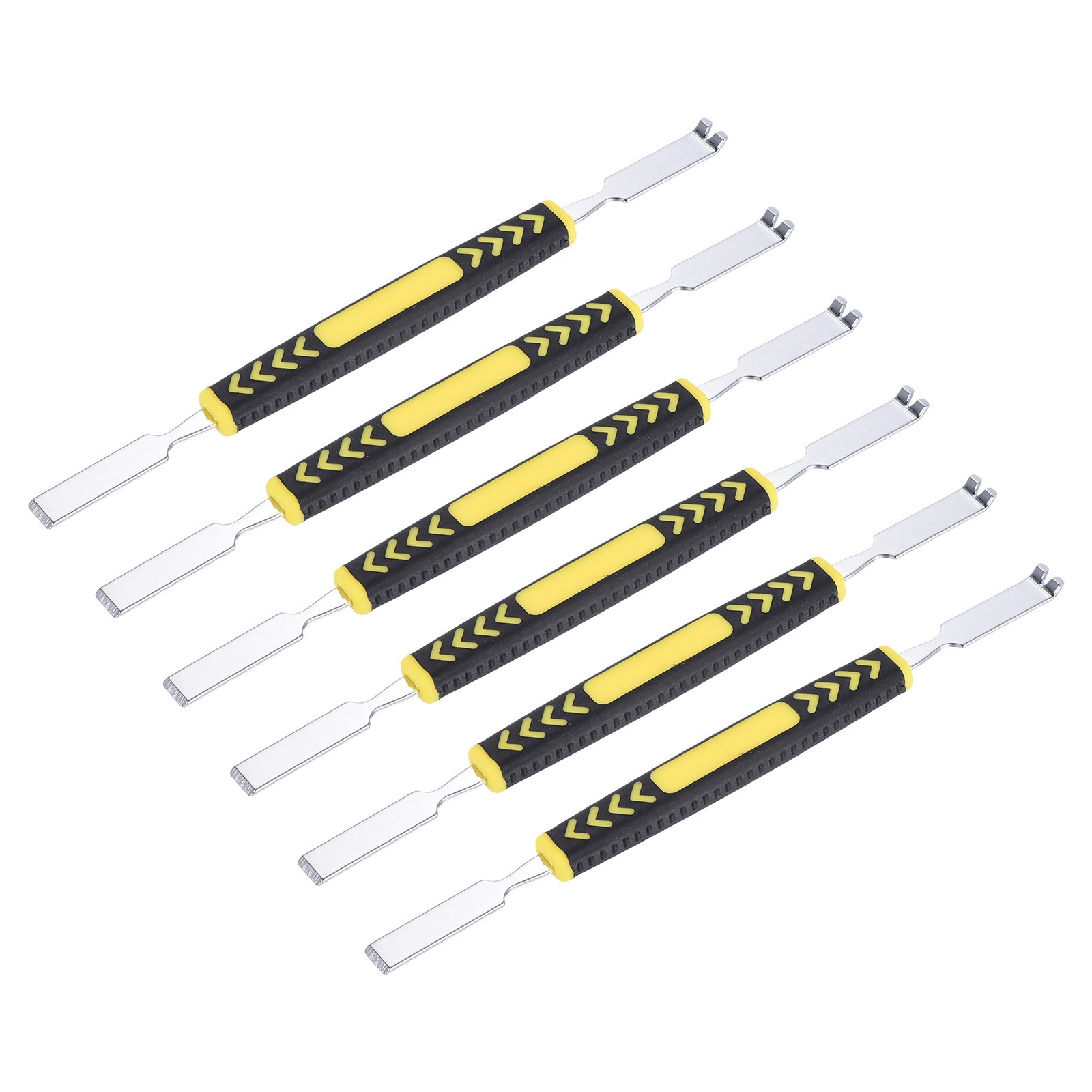 6pcs Metal Crowbar Double Head Metal Spudger Pry Bar Opening Tools 6x0.3"
