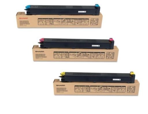 Genuine Sharp MX-31NT CMY Toner Cartridges MX-2600N/MX-5001N (3 COLOR SET)