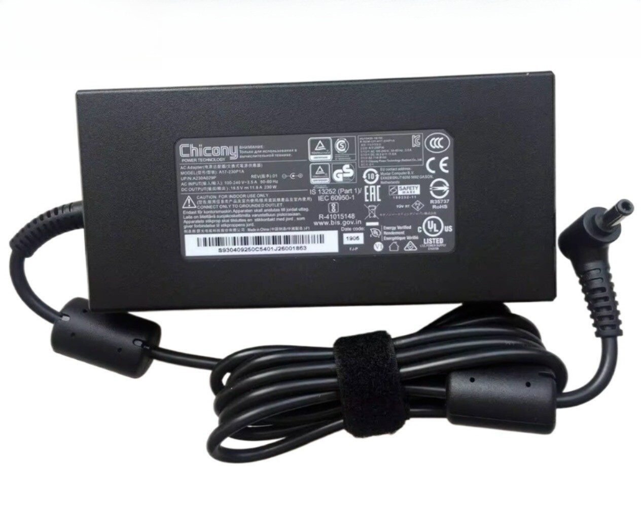 Genuine 19.5V 230W Charger for Chicony A230A012L A12-230P1A A17-230P1A 5.5*2.5mm