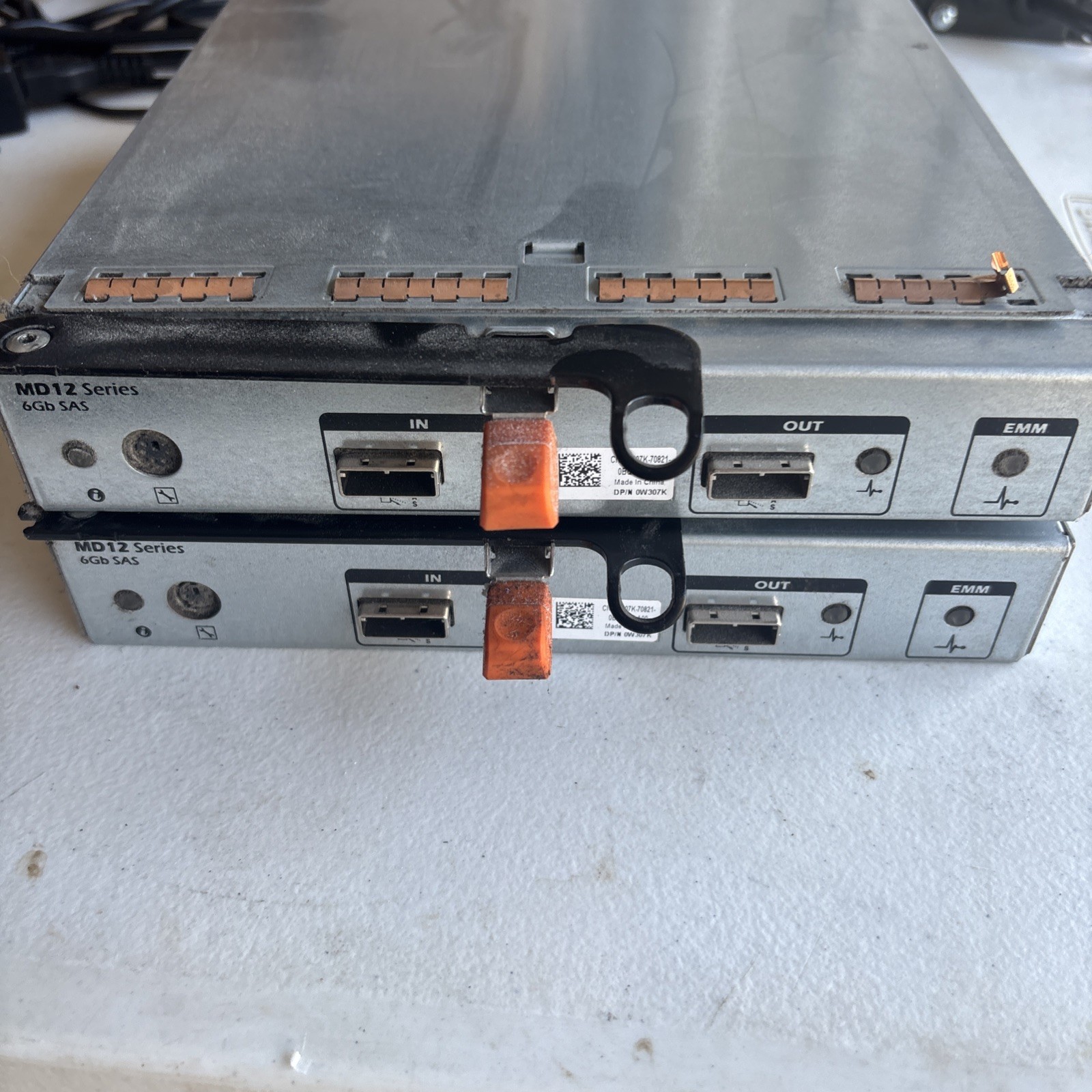 Lot of 2 Dell 03DJRJ 0W307K PowerVault MD1200 MD1220 6Gb/s EMM Controller Module