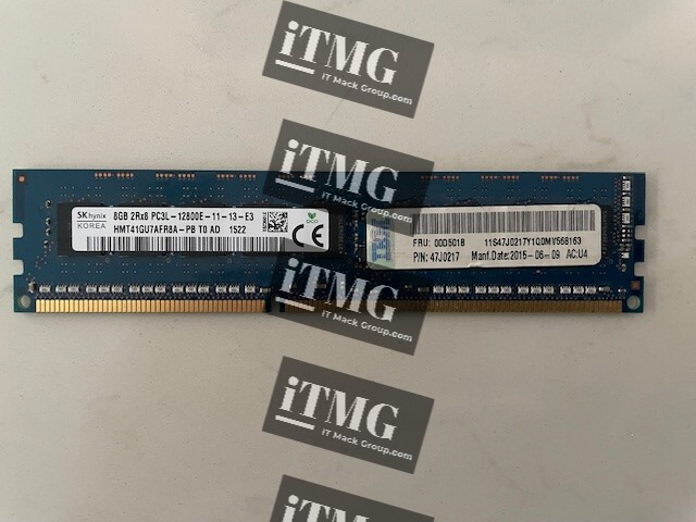 00D5016 (00D5018 / 47J0217) IBM 8GB (1x8GB, 2Rx8, 1.35V) PC3L-12800 CL11 ECC DDR