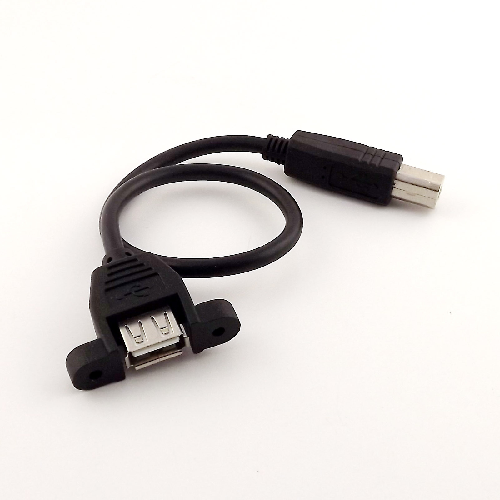 10x USB 2.0 A Female Panel Mount Socket to USB 2.0 B Male Printer Cable Cord 1FT
