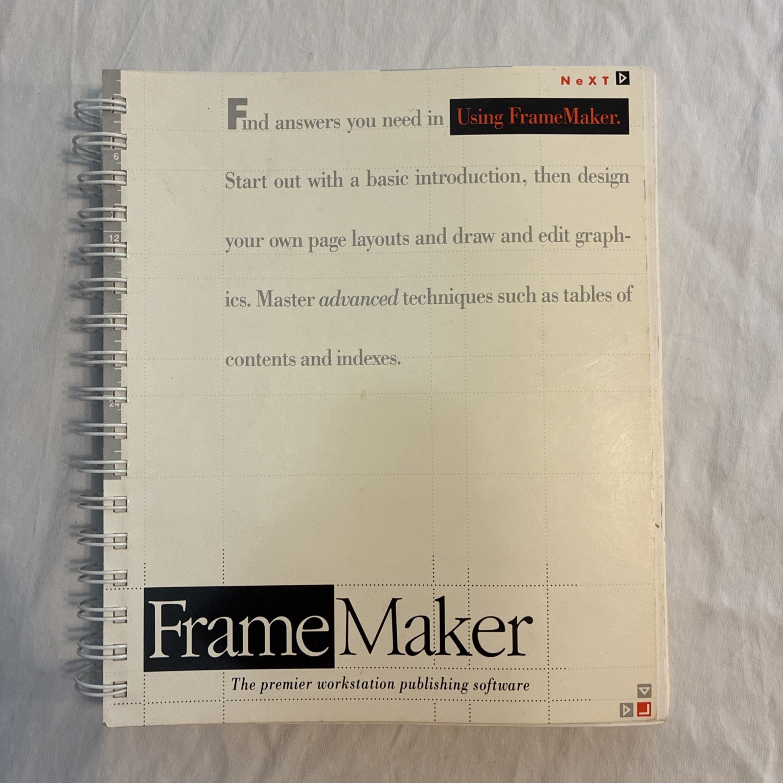 RARE VINTAGE NeXT / NeXTSTEP Workstation “Using FrameMaker" Manual