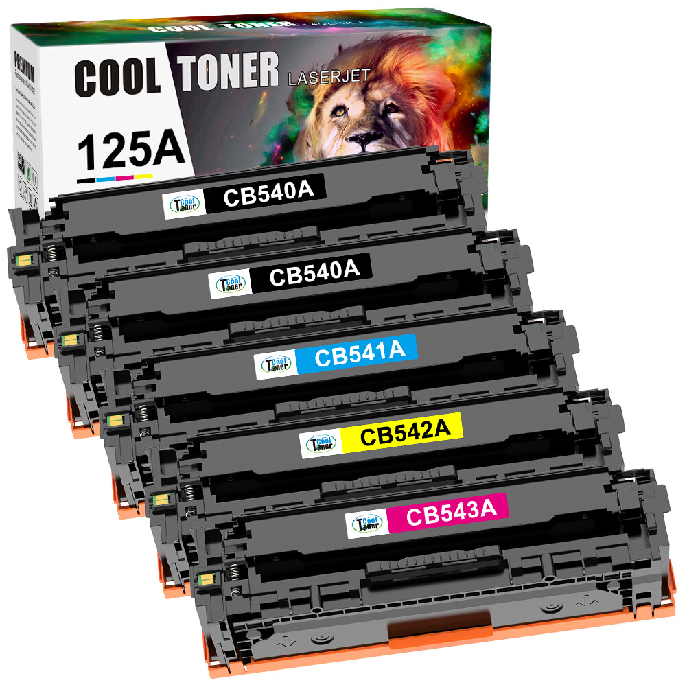5PK 125A Toner Compatible with HP CB540A Color LaserJet CP1215 CP1518ni CM1312