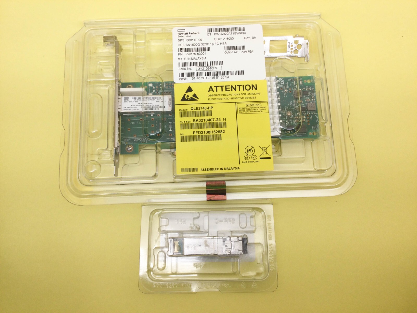 P9M75A HP SN1600Q 32GB 1P FC Host Bus Adapter 868140-001 QLE2740-HP New